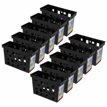 Imagem de Kit 10 Caixa Arquivo Dello Pastas Suspensa Documentos Multiuso - Delo