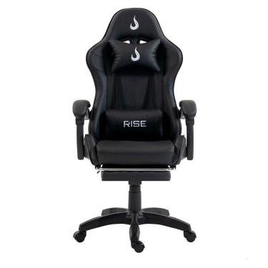 Imagem de Cadeira Gamer Rise Mode X06, Ângulo Ajustável, Até 120Kg, Apoio Para os Pés Retrátil, - RM-CG-X06-BK-Unissex