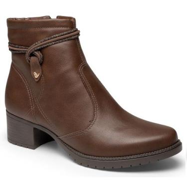 Imagem de Bota Cano Curto Feminina Mississipi J0781, Marrom, Escuro, 36