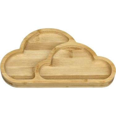 Imagem de Petisqueira Home&co Nuvem Bambu 2x25x15cm Natural - HOME & CO