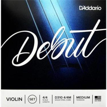 Imagem de Encordoamento para Violino Debut D310 4-4M Tensão Média com Timbre Equ