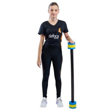 Imagem de Halter Barra Redondo Hidroginástica 1-2kg 100cm DF4024-AZ Azul/Amarelo