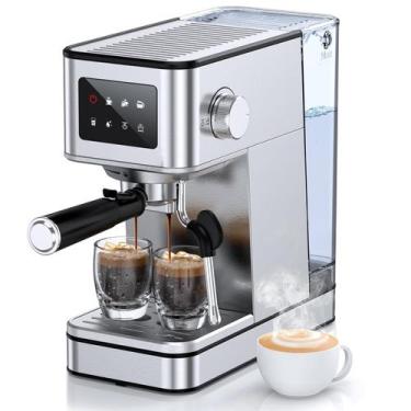 Imagem de Máquina de café expresso QJA 20 Bar com batedor de leite e tanque de á