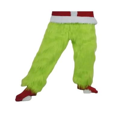 Imagem de Fantasia De Natal Grinch Monstro Verde De Cabelos Verdes Estranhos 202