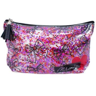 Imagem de Necessaire transparente laços minnie 13x6.5x23cm - disney