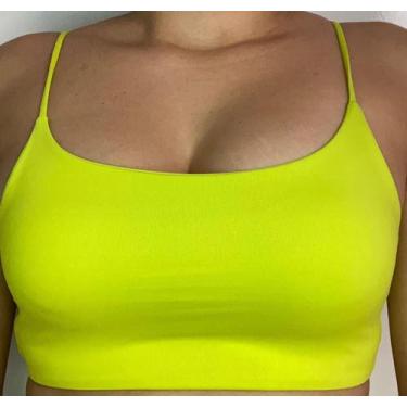 Imagem de Top Cropped Duplo Com Bojo Removível Suplex Poliamida Light - Landim S