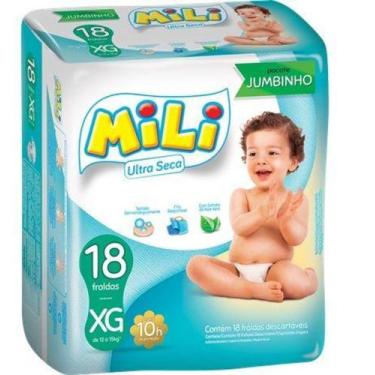Imagem de Kit 9 Pcts Fralda Mili Ultra Seca Jumbinho 162Unds-Tam.XG