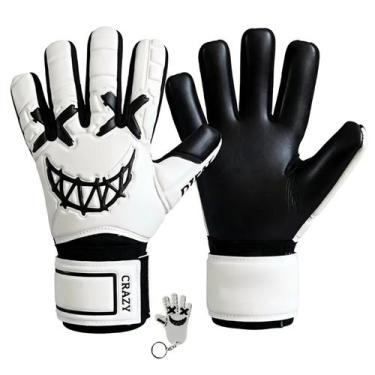 Imagem de Luva Goleiro Difai Crazy Infantil, Branco, Preto, 5