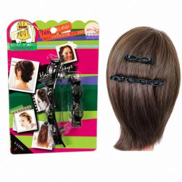 Imagem de Kit 2 Presilhas De Cabelo Bico de pato p/ Penteados Preto - Lynx Prode
