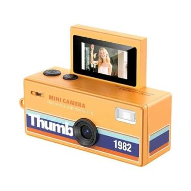 Imagem de 180 graus Câmera Digital Flip Screen Com Chaveiro, Mini Filmadora Retr