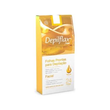 Imagem de Depilflax Folhas Prontas Depilação Facial Natural 24 Unidade