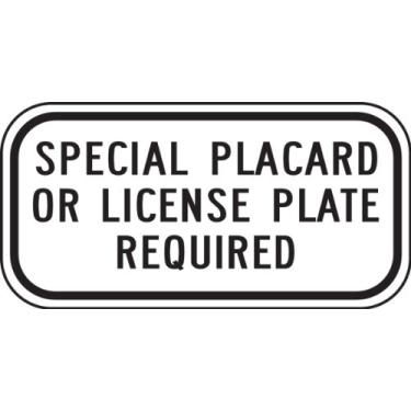 Imagem de Accuform Signs FRA241RA Placa suplementar refletiva de alumínio para deficientes físicos (Califórnia), legenda "PLACARD ESPECIAL OU PLACATE REQUIRED", 15 cm de comprimento x 30 cm de largura x 0,2 cm