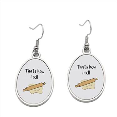 Imagem de Brincos com pingente para meninas That's How I Roll - Presente de festa de aniversário dos namorados