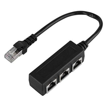 Imagem de Mugast Adaptador Ethernet RJ45 Macho para 3 Fêmeas, Divisor, Extensão de Porta Ethernet, 1 Unidade
