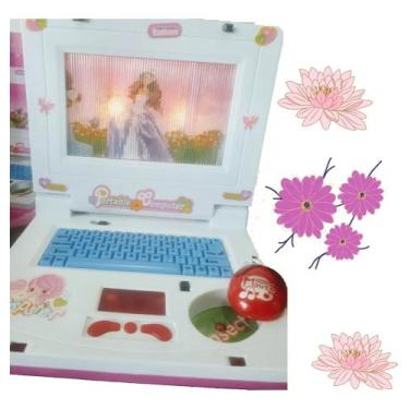 Imagem de Notebook De Brinquedo Laptop Infantil Musical C Luz Princesa - Puzzle