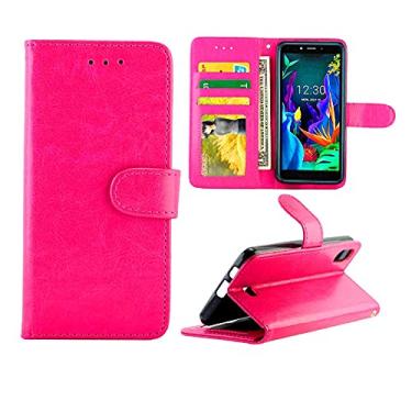 Imagem de YUNCHAO Caixa de telefone Para LG K20 Crazy Texture Texture Couro Horizontal Flip Caixa Protetora Com Holder & Cart Card Slots & Carteira & Posto Frame capa para celular