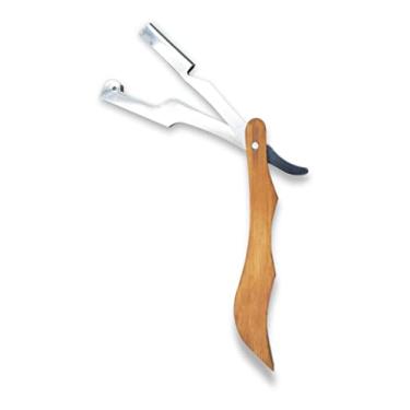 Imagem de Navalhete Navalha Barbeiro Cabo Madeira Barbear Profissional