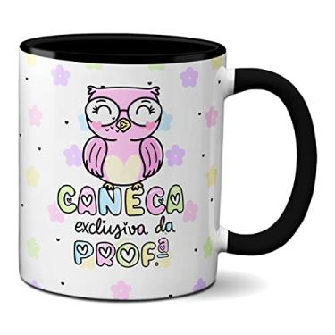 Imagem de Caneca Exclusiva Da Professora Presente Coruja Fofa (Preta)