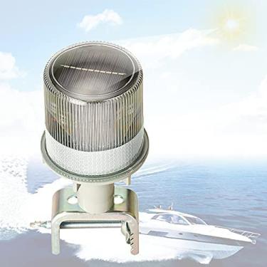 Imagem de KRASS Luzes solares de navegação para barcos, iluminação de arco de barco LED com suporte destacável, IP65 à prova d'água, distância visual de 0,5 nm para barcos pequenos iates estradas pontão e outros navios, branco, colecionador88