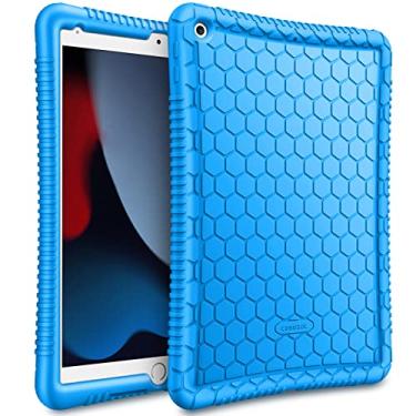 Imagem de Capa Fintie para iPad 7ª geração de 10,2 polegadas 2019 - [série de pente de mel] leve antiderrapante para crianças amigável à prova de choque capa protetora traseira de silicone para iPad 10,2 polega