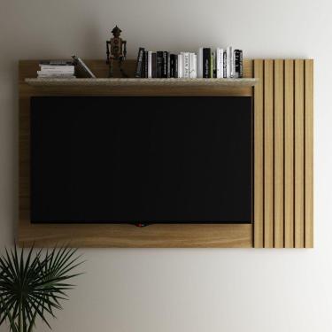 Imagem de Painel para TV até 65 Polegadas 1 Prateleira PA2914 Tecnomobili Marroml/Palha
