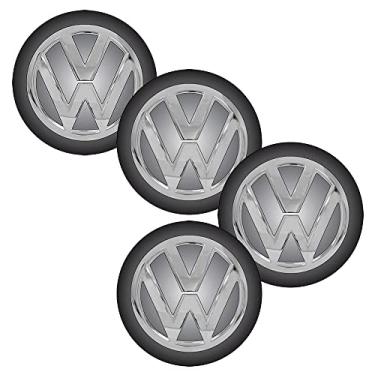 Imagem de Jogo Bottom/Emblema para Calota VW 51mm Degrade 4 peças Resinado