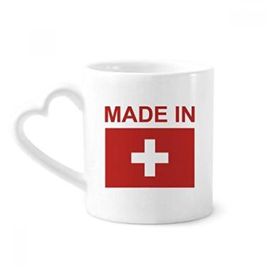 Imagem de Feito na Suíça Country Love Caneca Café Cerâmica Copo de Coração de Vidro