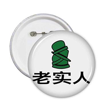Imagem de Broche de chapéu verde piada chinesa sendo traída broche emblema botão decoração acessório 5 peças