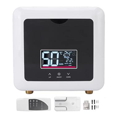 Imagem de Water Heater, Mini Water Heater Electric Instantaneous Digital Display Remote Water Heater for Home US 110V 5500W(Black)