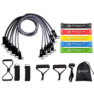Imagem de Tubing Extreme PRO 13 peças Elástico Carga 85kg e 5 Mini Bands Bravus Sport