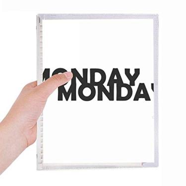 Imagem de Caderno de personagens elegantes Monday com folhas soltas e diário recarregável