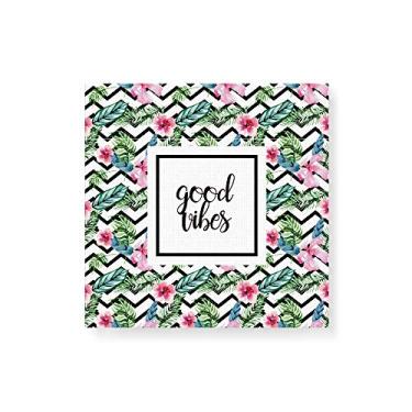 Imagem de Arte Maníacos Quadro Decorativo em Tela Canvas Good Vibes - 30x30cm