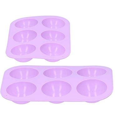 Imagem de Molde de bolo, molde de silicone macio multifuncional, esfera de grau alimentício, 6 grades de meia bola, forno de micro-ondas para geladeira