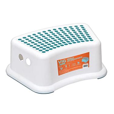 Imagem de Ordene - Degrau Plástico Antiderrapante, Cor Branca, Linha Vig