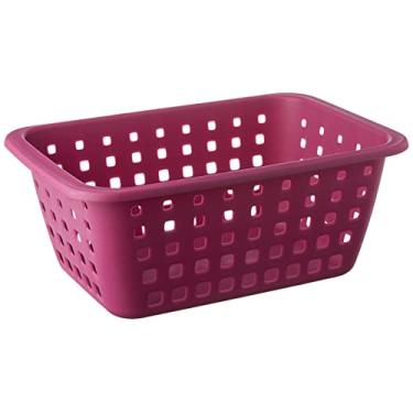 Imagem de Ordene - Cesto Organizador Plástico Grande com Volume de 5,2 Litros, Cor Berinjela, Linha Log.