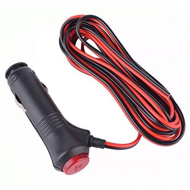 Imagem de Carviya Cabo adaptador adaptador de alimentação de isqueiro de 12 V para carro, moto/motocicleta, com botão de interruptor, fusível de 10 A (1,5 metros) 1,5 m