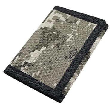 Imagem de Carteira de lona com bloqueio de RFID para homens e mulheres – Carteiras camufladas para esportes ao ar livre com adesivo mágico para crianças adolescentes, Mosaico, Casual