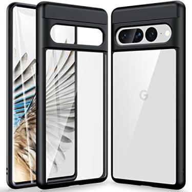 Imagem de C'estbien Capa para Google Pixel 7 Pro, [Testada contra queda militar] [Nunca amarela] Capa rígida de policarbonato flexível à prova de choque para Google Pixel 7 Pro 2022 de 6,7 polegadas, preta