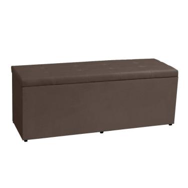 Imagem de Calçadeira Recamier Baú Casal 1,40m Berlim Suede - Pallazio