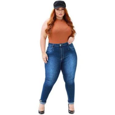 Imagem de Calça Jeans Feminina Skinny Midi Plus Size 28890 Biotipo-Feminino