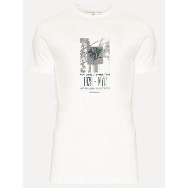 Imagem de Camiseta Calvin Klein Jeans Masculina Sustainable 1978 NYC Off-White-Masculino