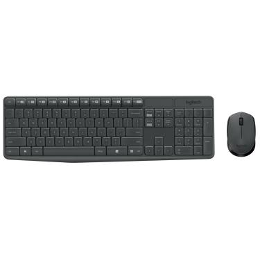 Imagem de Kit Teclado e Mouse Logitech Wireless MK235 Preto