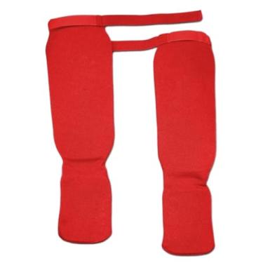 Imagem de Colaxi Caneleiras do peito do pé, equipamento de proteção, par de caneleiras, protetores de perna para sparring, sanda, mma, muay thai, artes marciais, vermelho eu