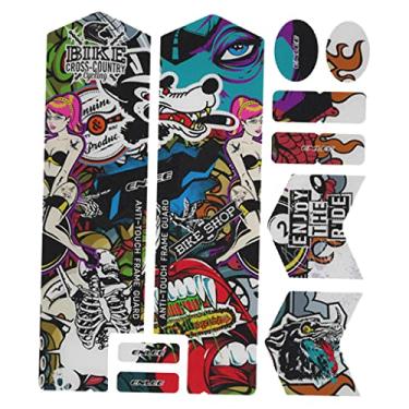 Imagem de YIJU Estrutura de alto impacto/protetor de garfo dianteiro – protege sua bicicleta de arranhões e batidas – grafite, garfo frontal