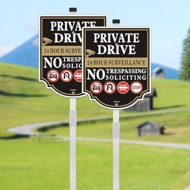 Imagem de Pacote com 2 placas privadas para entrada de automóveis com estaca