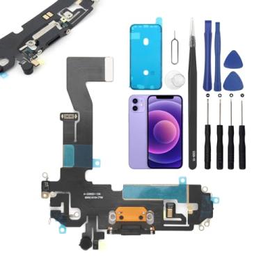 Imagem de Substituição da porta de carregamento para iPhone 12 USB Dock Connector Flex Cable Substituição de microfone para iPhone 12 Pro com ferramentas (6,1 polegadas)