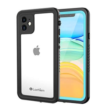 Imagem de Lanhiem Capa à prova d'água para iPhone 11, proteção total 360 subaquática, à prova de poeira, à prova de choque, com protetor de tela integrado, adequado para iPhone 11 de 6,1 polegadas (Bue)