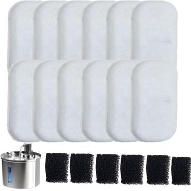 Imagem de Filtros de reposição para bebedouros de cães e gatos, alimentadores de aço inoxidável para bebedouros de animais de estimação Filtro de carvão ativado substituído (8)