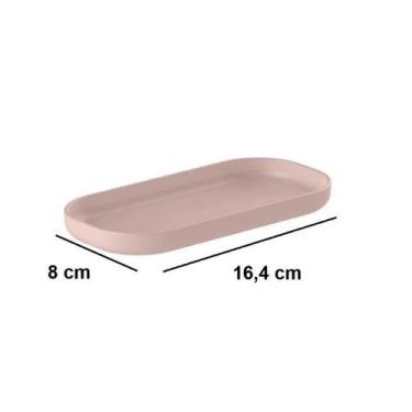 Imagem de Bandeja Decorativa organizadora banheiro lavabo porta anel Relógio Dua