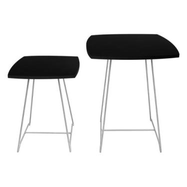 Imagem de Mesa Lateral Conjunto de Mesa de Canto Sofá Auxiliar Ursen - Genus Móv